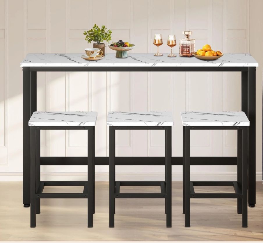 Table Set with 3 Stools