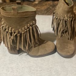 Sbicca - Sound Suede Leather Fringe Bootie