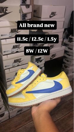 Travis Scott Jordan 1 Low Canary