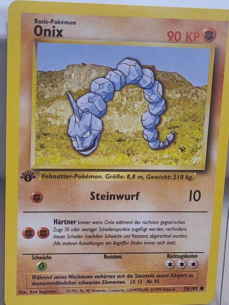 Pokemon 1999 Onix 56/102 Card - beyond exchange