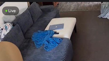 Boneless gray couch