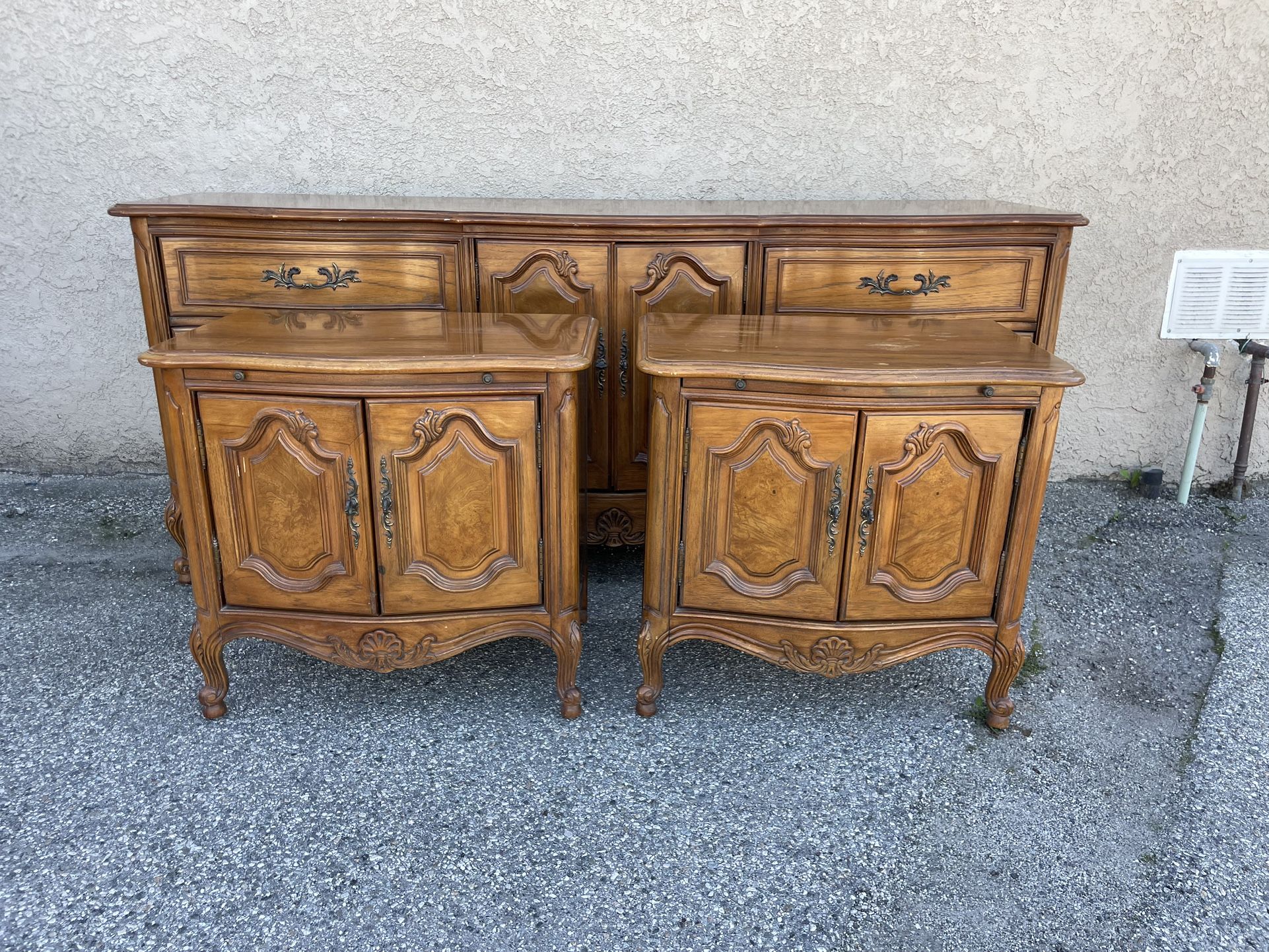 Vintage Thomasville, French provincial, dresser, and nightstands