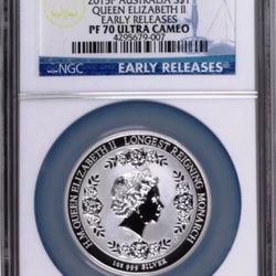 2015P QUEEN ELIZABETH II LONGEST REIGNING MONARCH Silver $1 NGC PF70 Ultra Cameo