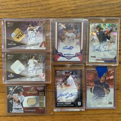 Baseball card Topps autograph, relic, rookie lot