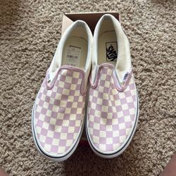 vans shoes pink slip on’s men 9.5 women’s 10.5