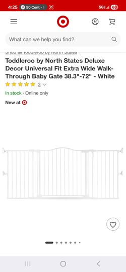 Large baby door gate 3 sections