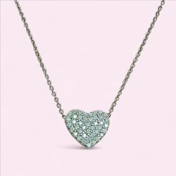 925 Moissanite Heart Necklace 