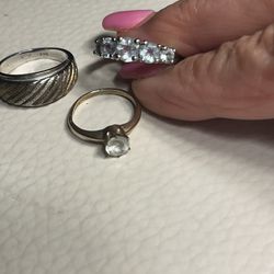 Three rings 925 Silver