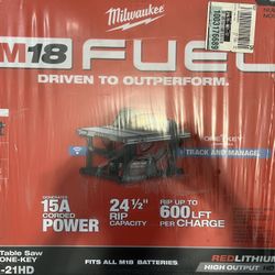 M18 FUEL ONE-KEY 18- volt Lithium-Ion Brushless Cordless 8-1/4 in. Table Saw Kit W/(1) 12.0Ah Battery & Rapid Charger