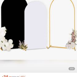 Gold 6ft Arch With Spandex Cover 