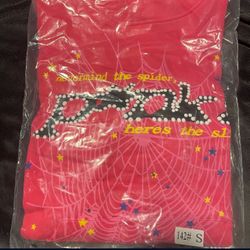 pink sp5der hoodie 