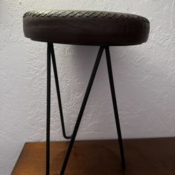 Leather Stool 
