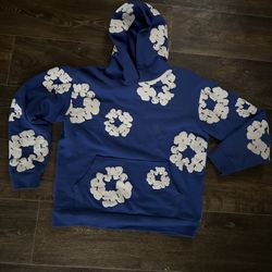 royal blue denimtears hoodie size M