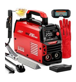 200A Stick Welder 110V, IGBT Welding Machine with Adjustable Hot Start Arc Force Anti-Stick, 2-IN-1 Stick & Lift TIG, VRD Protection, Portable Mini We