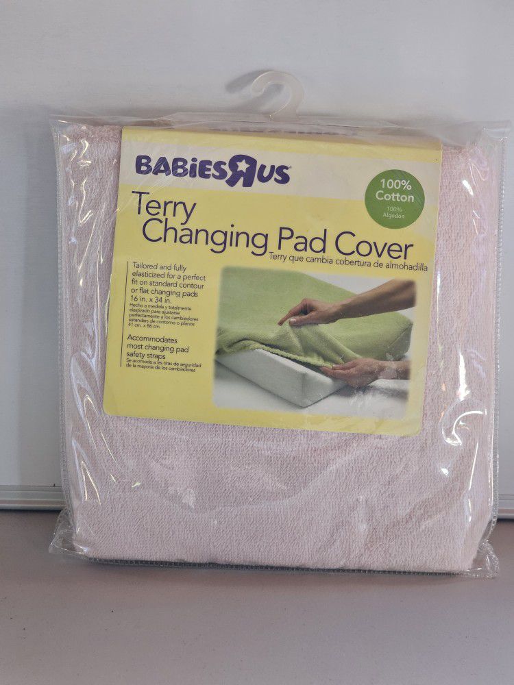 New In Package - Light Pink Babies R US Terry Changing Pad Cover (diaper, girl, baby, infant, newborn, toddler, soft, 100% cotton)