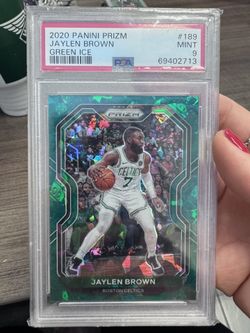 Jaylen Brown Celtics, 2020 Panini prism green ice
