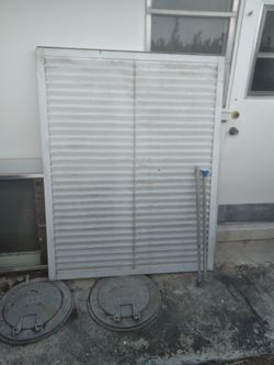 hurricane shutter, plantation style, 64 Lx 51 w