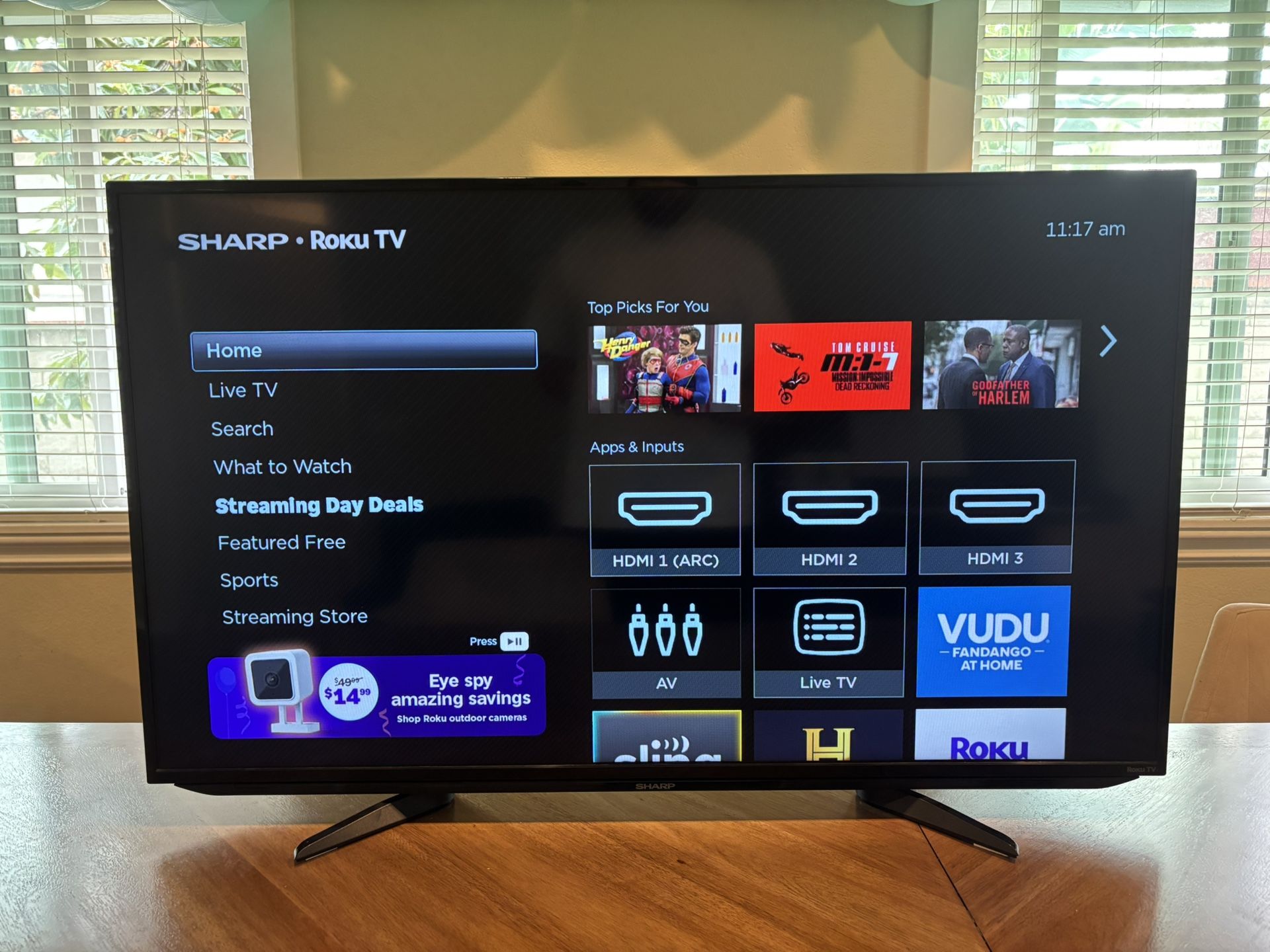 44” Sharp Roku Smart TV