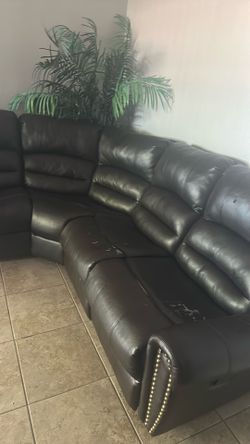 Used Brown leather couch