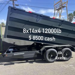 Dump Trailer 8x14x4 120000lb $8500 Cash Only 