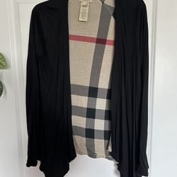 Burberry Brit Nova Check Reversible Cardigan Size S