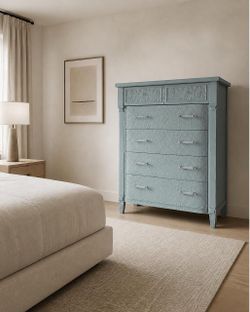 wood dresser refinished storage chest of drawers