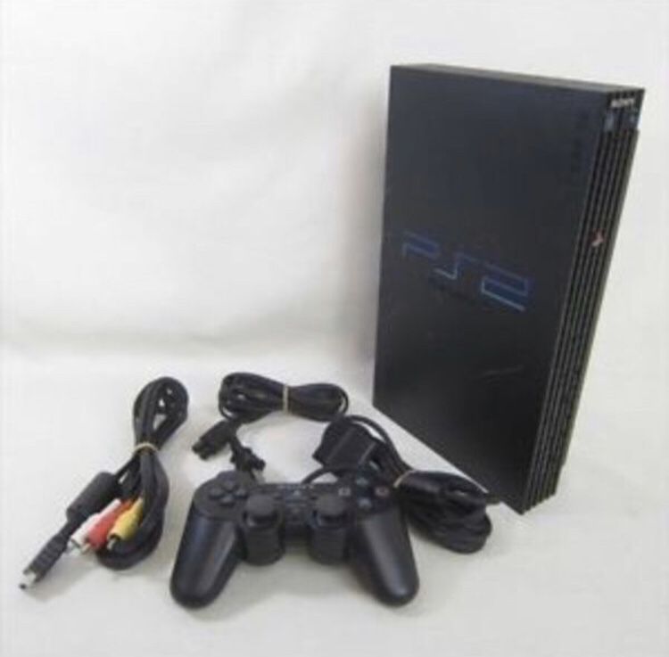 PlayStation 2 PS2 Fat complete vintage game console retro with controller