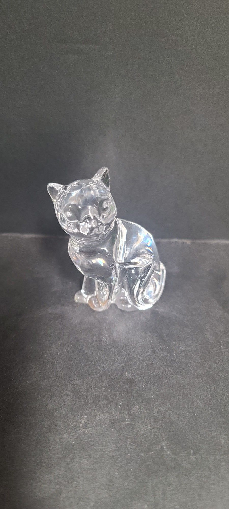 Beautiful Vintage Lenox Crystal Cat Figurine 