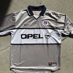 PARIS SAINT GERMAIN 1(contact info removed) AWAY FOOTBALL SHIRT NIKE PSG JERSEY SIZE Adult L