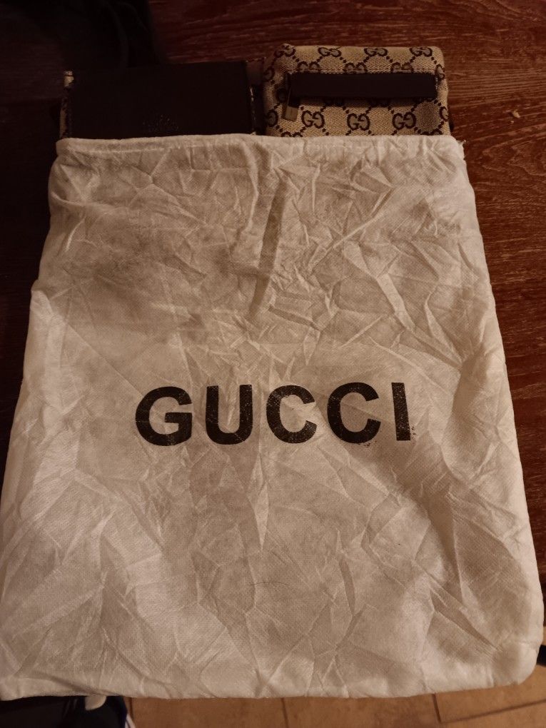 Gucci  GG Waist Brown & Tan Fanny Pack And Belt Bag