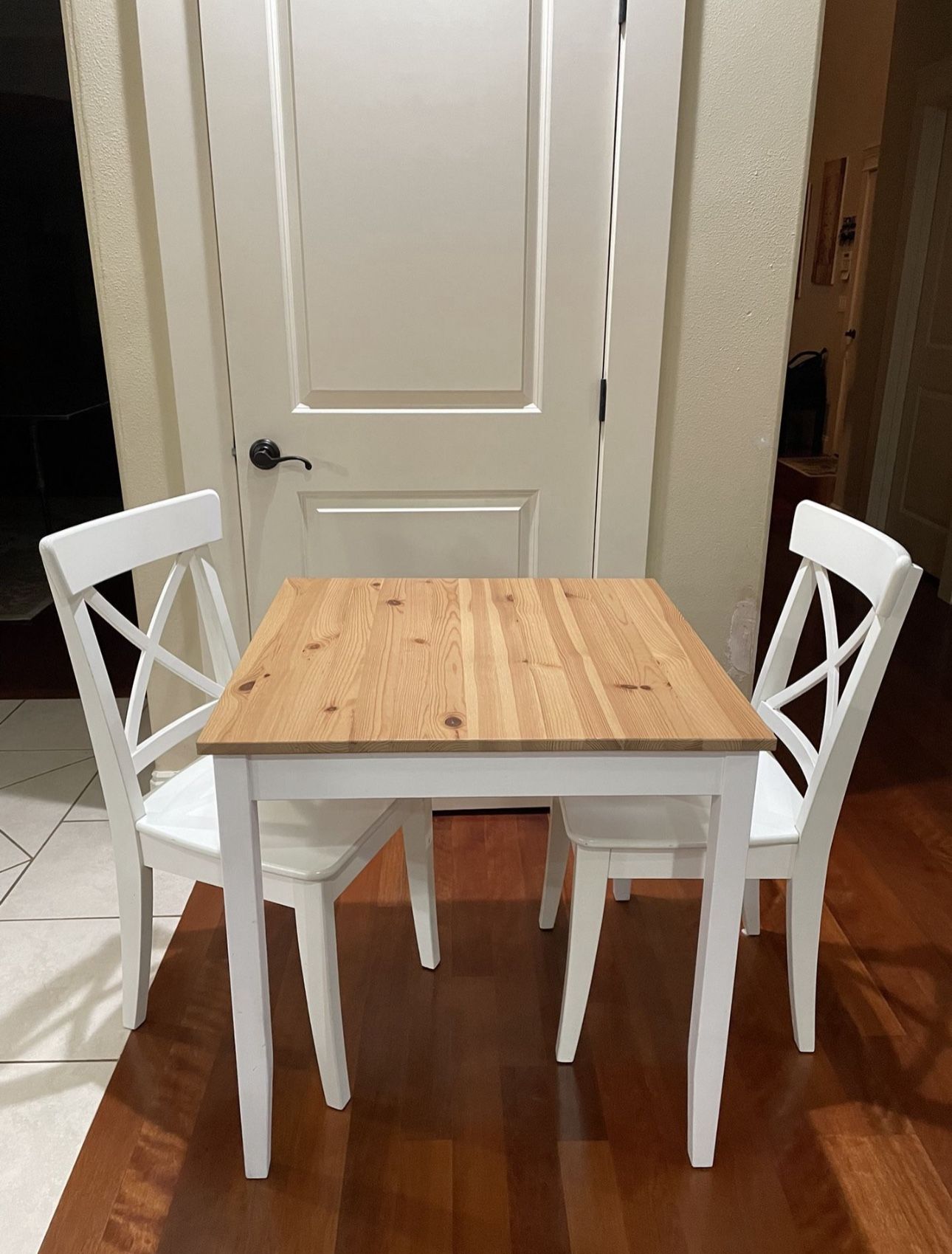 Ikea 2 Tone Dining Table and 2 Chairs