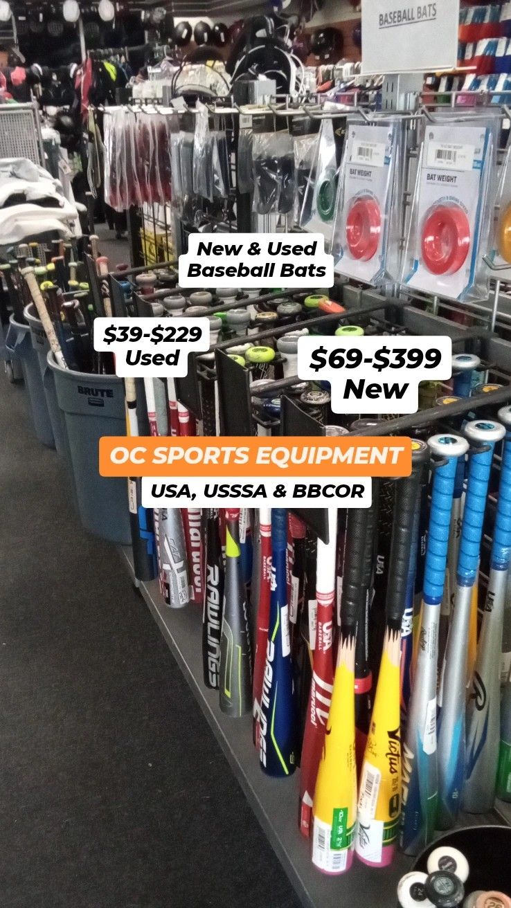 New & Used Baseball Bats At OC SPORTSEQUIPMENT