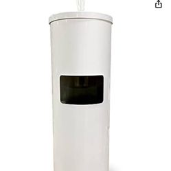 Zogics Gym Wipes Dispenser Stand and Trash Bin – Dual-Purpose Wet Wipes Dispenser for Sanitizing and Cleaning with Built-in 7 Gallon Trash Can, White 