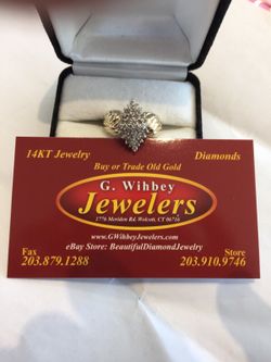 14 Kt gold & genuine diamond