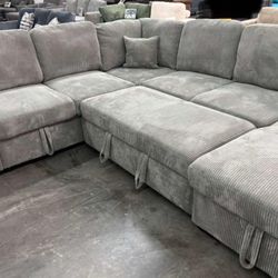 New Sleeper Sectional Couch! Includes Free Delivery 🚚! Free Assembly! 