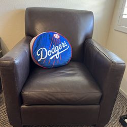 Free Leather Chair with Ottoman 