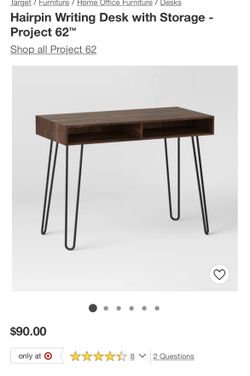 Target Hairpin Writing Desk With Storage