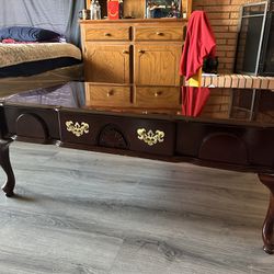 Antique Coffee Table With Drawer