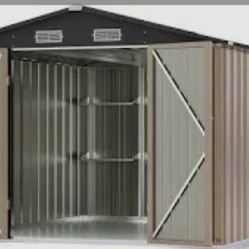 Photo Is Just An Example Used 8x10 Aluminum Shed With Wood Siding