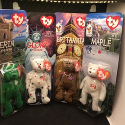 Set Of 4 Beanie Babies 1999 Tag Errors