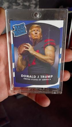 Donald Trump rated rookie football card