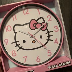 Hello Kitty Pink Wall Clock
