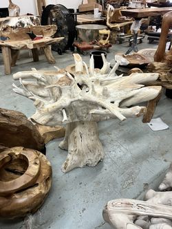 *** Teak Wood Dining Base Only