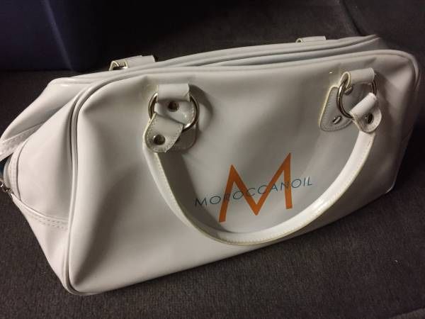 MOROCCAN OIL TOTE BAG WHITE/TURQUOISE GRAMMY