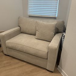 Beige Sofa With Pullout Bed