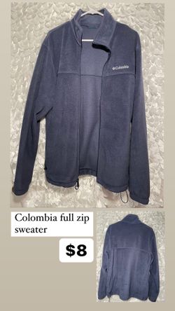 Dark Blue Colombia Full Zip Sweater