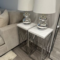 2 Lamps + 2 End Tables