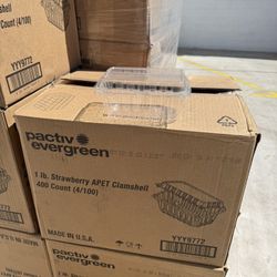 400pcs Clamshell 1lb Strawberry Clamshells (400pcs/Box)