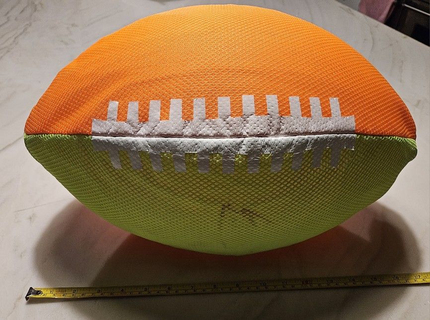 Hedstrom 16" Wowza Football Brightly Colored Green & Orange Mesh Cover