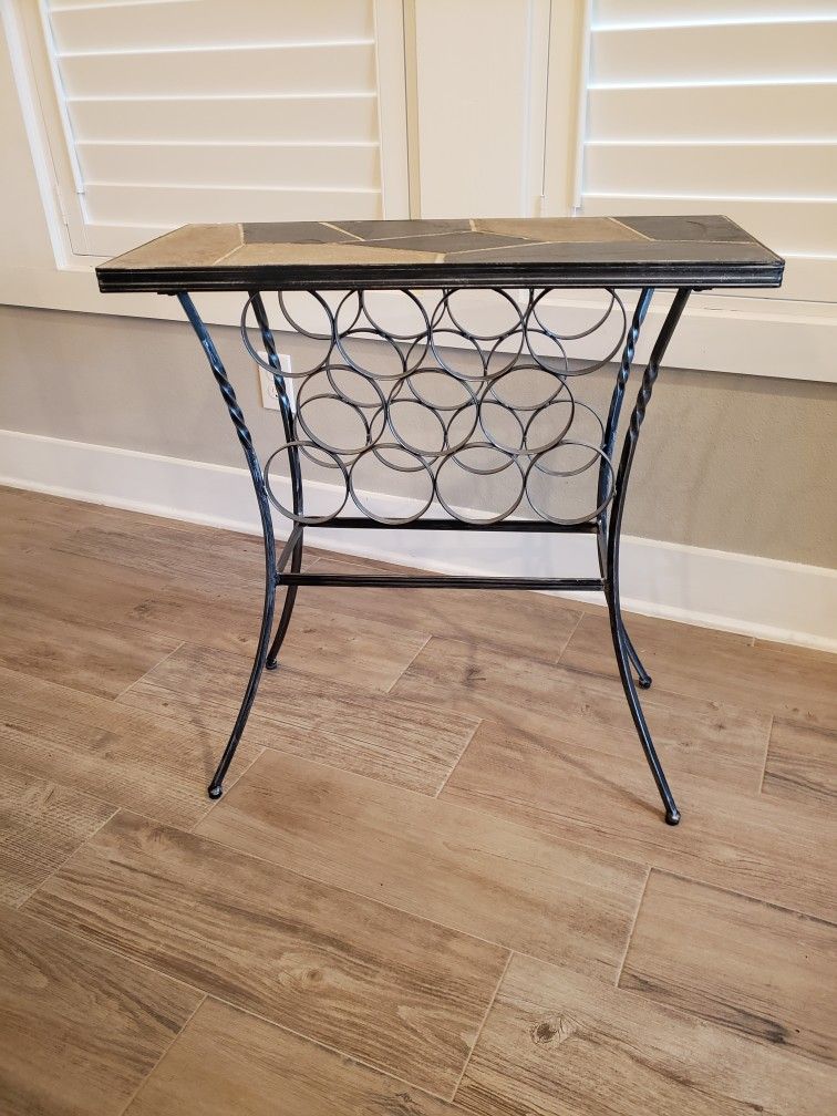 Side Table and Wine Rack